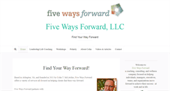 Desktop Screenshot of fivewaysforward.com