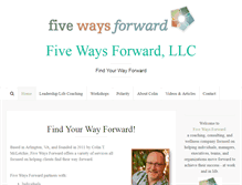 Tablet Screenshot of fivewaysforward.com